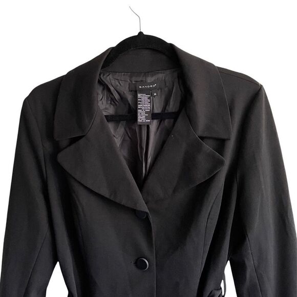 SANDRO Button Front Blazer Black M - Picture 2 of 9